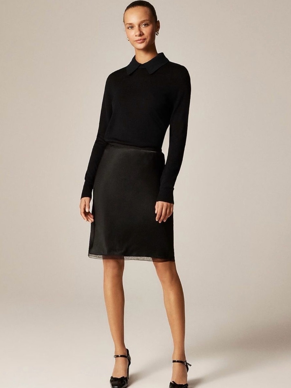 J Crew Black Women's Slip Skirt
